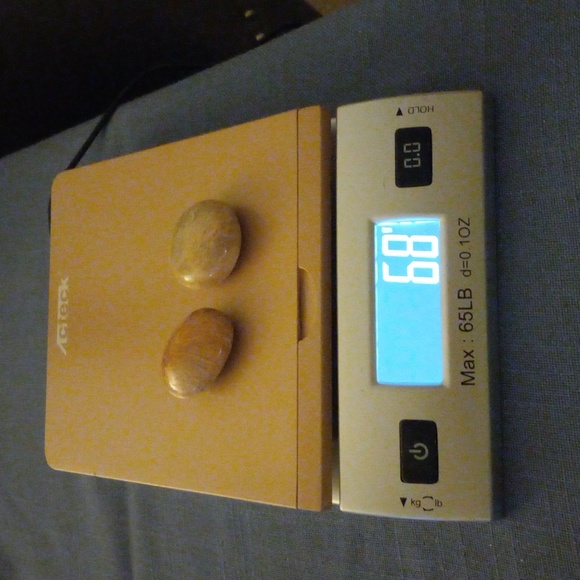 Peach Moonstone Crystal Palmstones - Set of Two - Picture 7 of 7